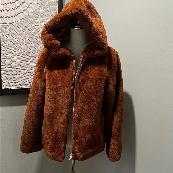 Rachel Zoe Jackets & Blazers - Rachel Zoe Brown Faux Fur Jacket NWOT